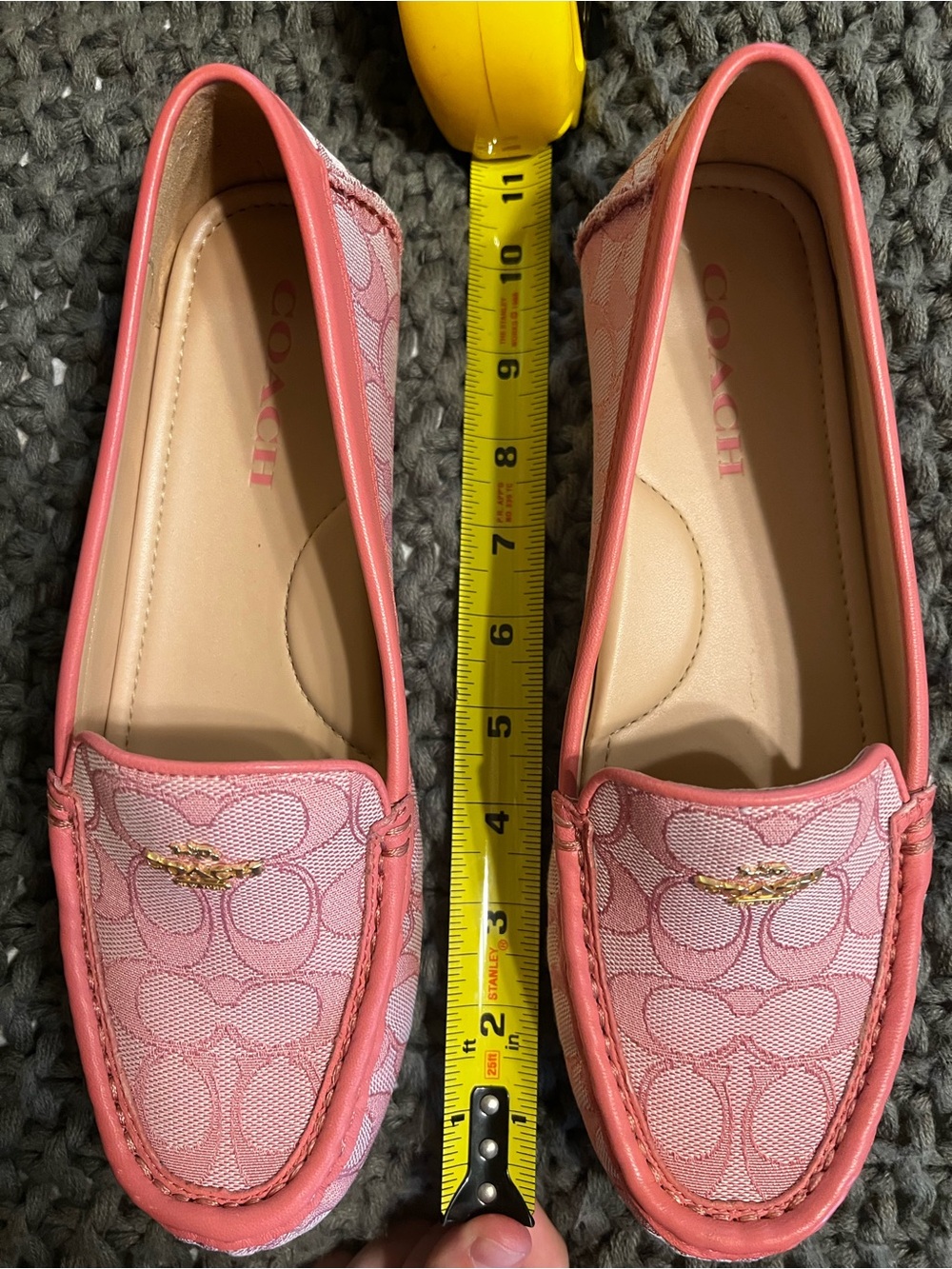 Coach Pink Signature Canvas Loafers - Picture 4 of 4